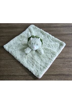 Kelly Toys Lovey Green Dinosaur Baby Lovie Plush Security Blanket Minky